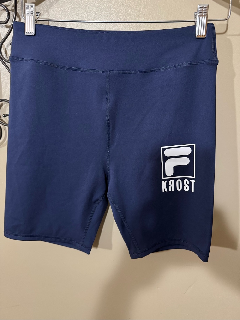 Krost + Fila Navy Blue Logo Bike Shorts